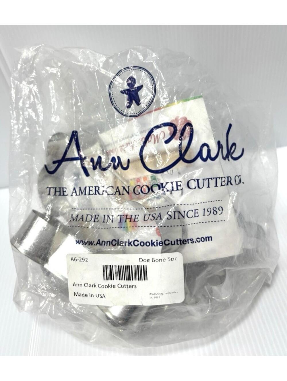 Ann Clark Cookie Cutters Bone Set 5pc USA Dog Bone Shaped Baking Cutters Tools